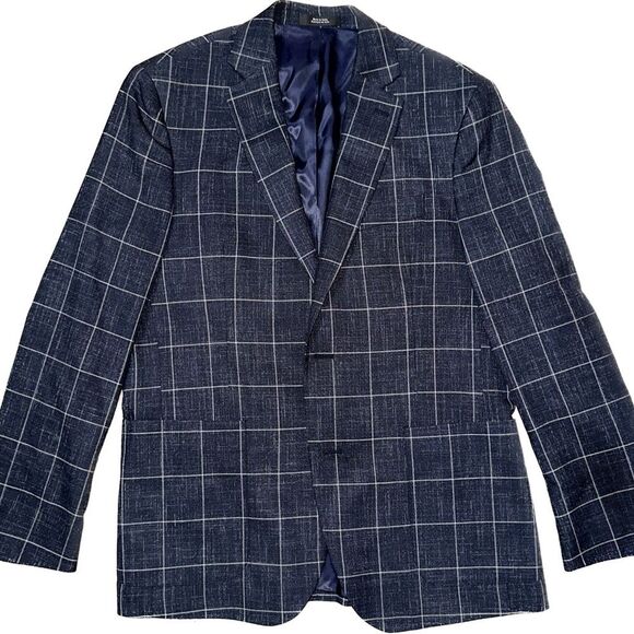 Nordstrom Blue Sport Coat with Windowpane Pattern - Picture 1 of 5
